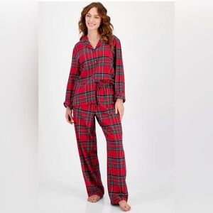 Matching Women's Brinkley Cotton Plaid Pajamas Set Size XL